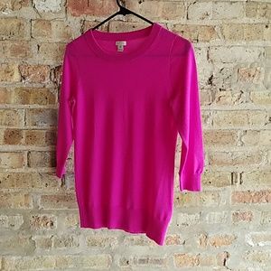 JCrew Pink Merino Wool Sweater
